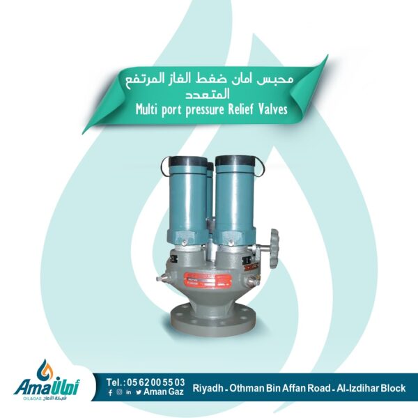 محبس امان ضغط الغاز المرتفع المتعدد Multi port pressure Relief Valves